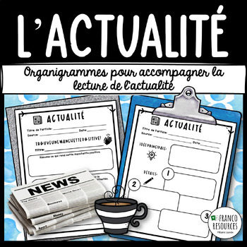 Preview of Current Events Graphic Organizers en Français | L'actualité