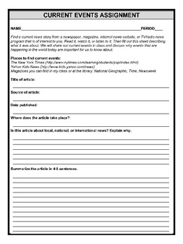 35 Current Events Worksheet Answers - Worksheet Resource Plans