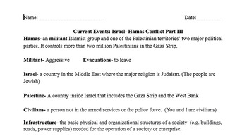 Preview of Current Events: Israel- Hamas Conflict Part III