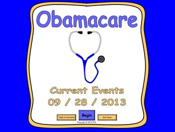 Preview of Current Events Lesson - Obamacare (The Affordable Care Act)