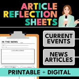 Article Reflection Sheets | Current Events | News Media | 