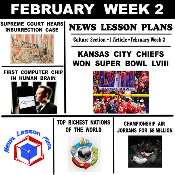 Preview of Current Events Reading Comprehension_News Articles _Middle & High School_Feb2024