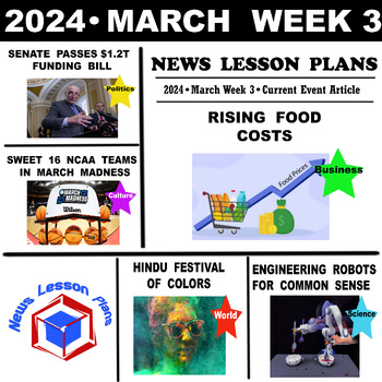 Preview of Current Events Reading Comprehension_News Articles _Middle & High School_2024