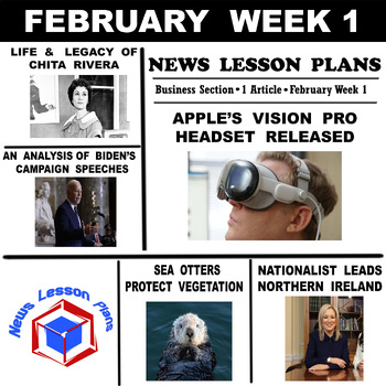 Preview of Current Events Reading Comprehension_News Articles _Middle/High School_Feb 2024