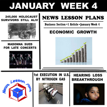 Preview of Current Events Reading Comprehension_News Articles_Middle & High School_2024-Jan