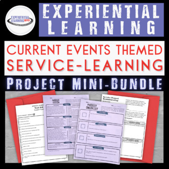 Preview of Current Events Service-Learning Project Mini-Bundle