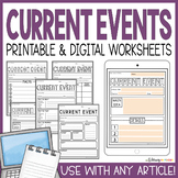 Current Events Templates | Worksheets | Assignments | Activities