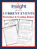 Current Events Worksheet & Grading Rubric