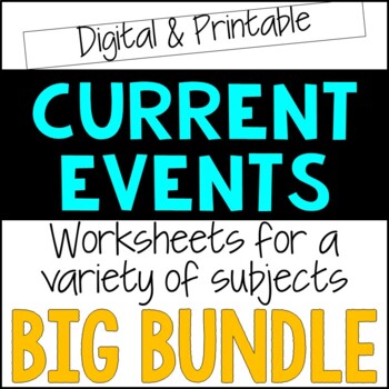 Preview of Current Events Worksheets BIG Bundle, Forms for Current Events