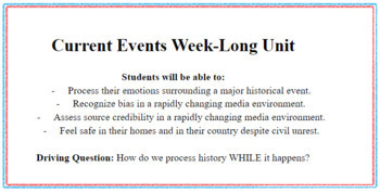 Preview of Current Events and Primary Sources Project