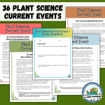 Preview of Current Events for Middle & High School Plant Science & Horticulture Students