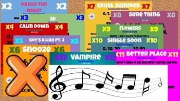 Preview of Current Hits: Multiplication Songs--GROWING Resource!!