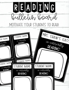 Preview of Currently Reading Interactive Bulletin Board for Students and Classroom