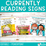 Currently Reading Signs | Editable Posters | Classroom or 
