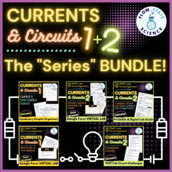 Preview of NGSS PS2-3 Currents & Circuits PhET Virtual Labs 1 + 2 - Science Activity Bundle