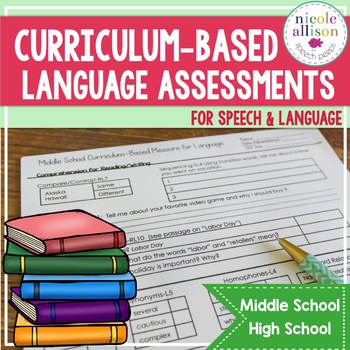 Preview of Curriculum Based Language Assessments for Grades 6-12 Aligned with Standards