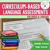 Curriculum Based Language Assessments for Grades 6-12 Alig