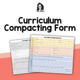Curriculum Compacting Form | Gifted Education