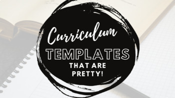 Preview of Curriculum Guide or Pacing Guide Template