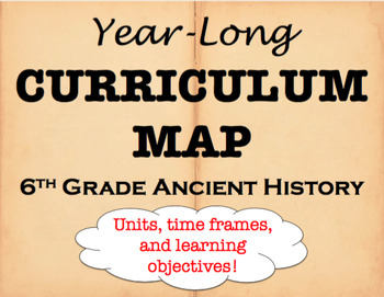 Preview of YEAR LONG Curriculum Map: Ancient History