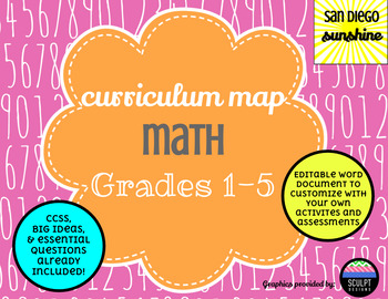 Preview of Curriculum Map Common Core Math Grades 12345