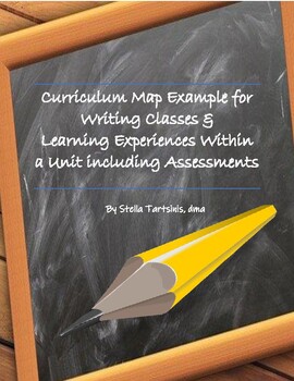 Preview of Curriculum Map Example for Writing Classes