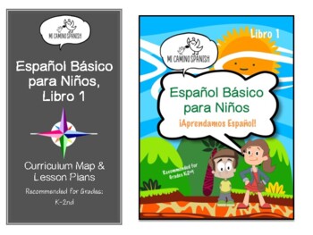 Preview of Curriculum Map & Lesson Plans - Spanish Basics for Kids, Book 1 (K-3rd Grades)