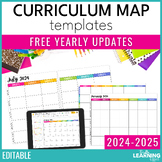Curriculum Map Template Editable Pacing Guide | Long Range