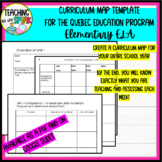 Curriculum Map Template for The Quebec Education Program | QEP