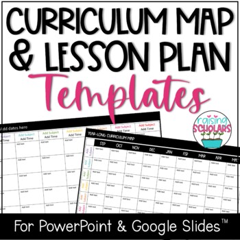 Preview of Curriculum Map Weekly Lesson Plan Templates Editable Digital