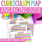 Curriculum Map Template Pacing Guide Editable