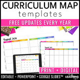 Curriculum Map & Pacing Guide Templates | Editable School 