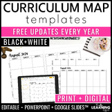 Curriculum Map & Pacing Guide Templates Editable Planning 