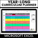 Curriculum Map Template - Excel Yearly Planning Template -
