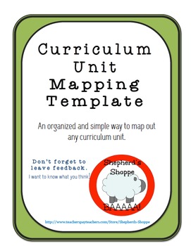 Preview of Curriculum Mapping Template