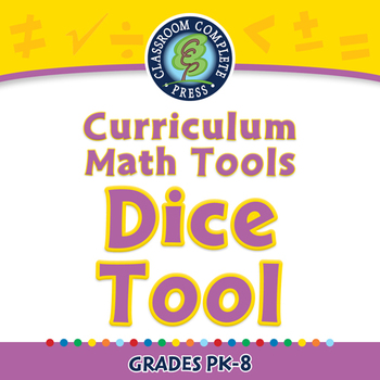 Preview of Curriculum Math Tools - Dice Tool - NOTEBOOK Gr. PK-8