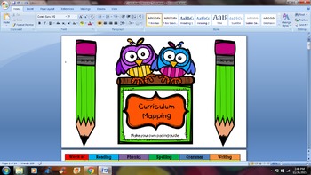 Preview of Curriculum Pacing Guide Template