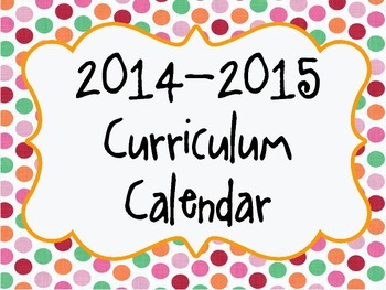 Preview of 2014-2015 Curriculum Planner- Customization Available