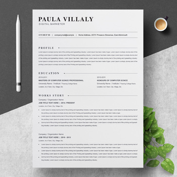 Preview of Curriculum Vitae Template | Digital Marketer