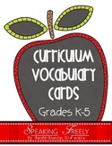 Curriculum Vocabulary Cards: Grades K-5