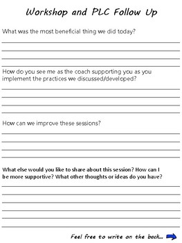 Curriculum and Instructional Coaching Forms by Classroom to Coaching