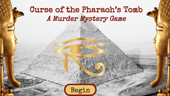 Preview of Curse of the Pharaoh's Tomb: A Mystery Game with Clues