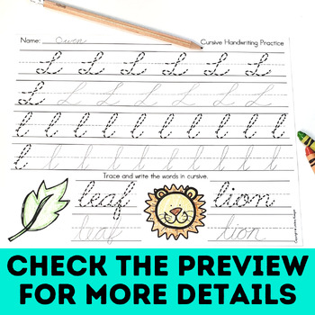 alphabet cursive handwriting practice for capital and
