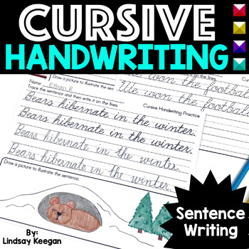 Preview of Cursive Handwriting Practice with Writing Sentences