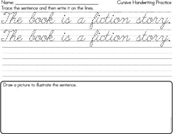 cursive handwriting practice sentence writing part 2 by