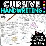 Cursive Handwriting Practice with Sentence Writing Part 2