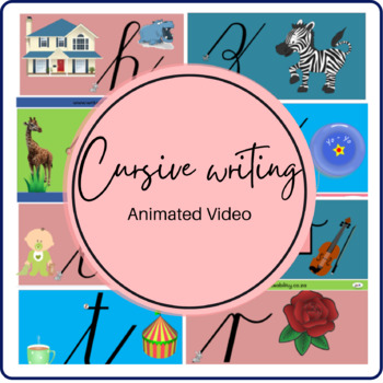 Preview of Cursive A-Z Animation Video and PowerPoint