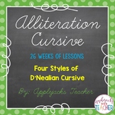 Cursive Alliteration - 26 Weeks of Practice
