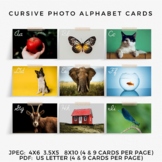 Cursive Alphabet ABC Photo Cards | ABC Flashcards (Montess