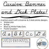 Cursive Alphabet Banners and Desk Plates - BTS!